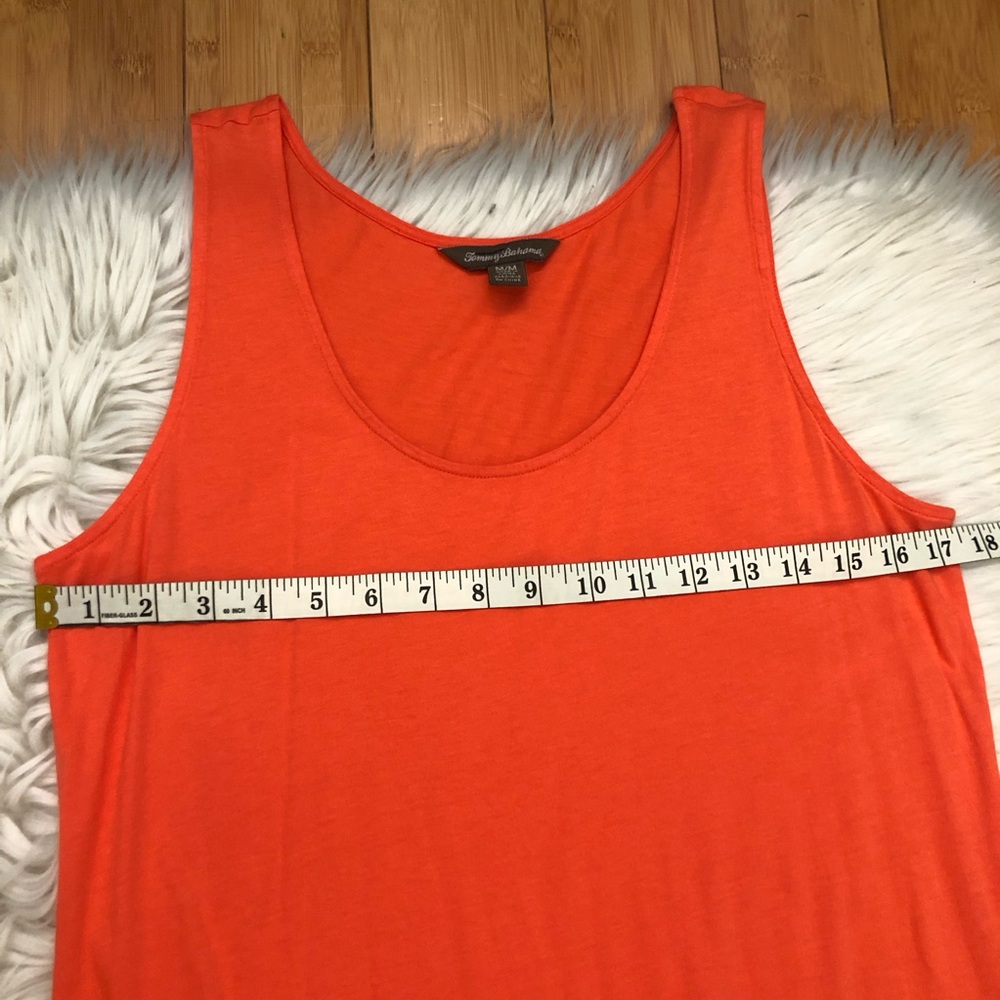 Tommy Bahama Orange Cotton Modal Sleeveless Beach Tiered Maxi Dress size M - Picture 8 of 9